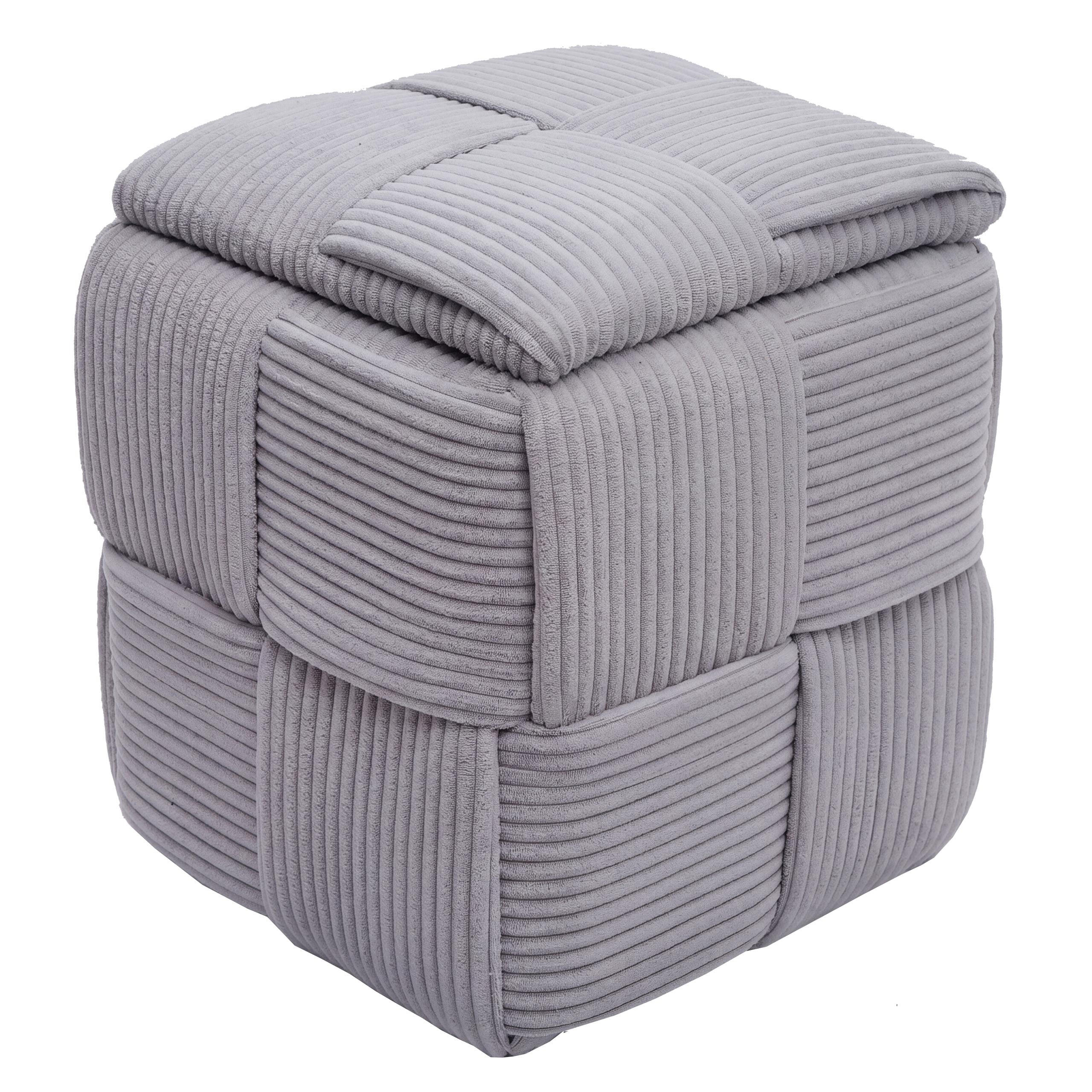 HOCKER Dunkelgrau - Dunkelgrau, Textil (40/43/40cm) - MCW