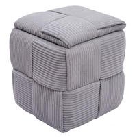 HOCKER Dunkelgrau - Dunkelgrau, Textil (40/43/40cm) - MCW