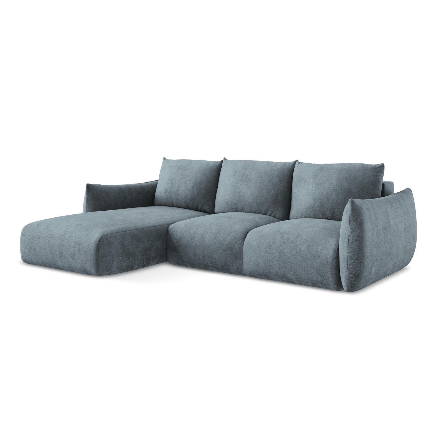 LaMiaSofa Ecksofa Pastellblau 242x162 cm