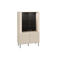 VITRINE SOPHIE Beige 92x40x151 cm - Beige, Holzwerkstoff (92/151/40cm) - FURNLUX