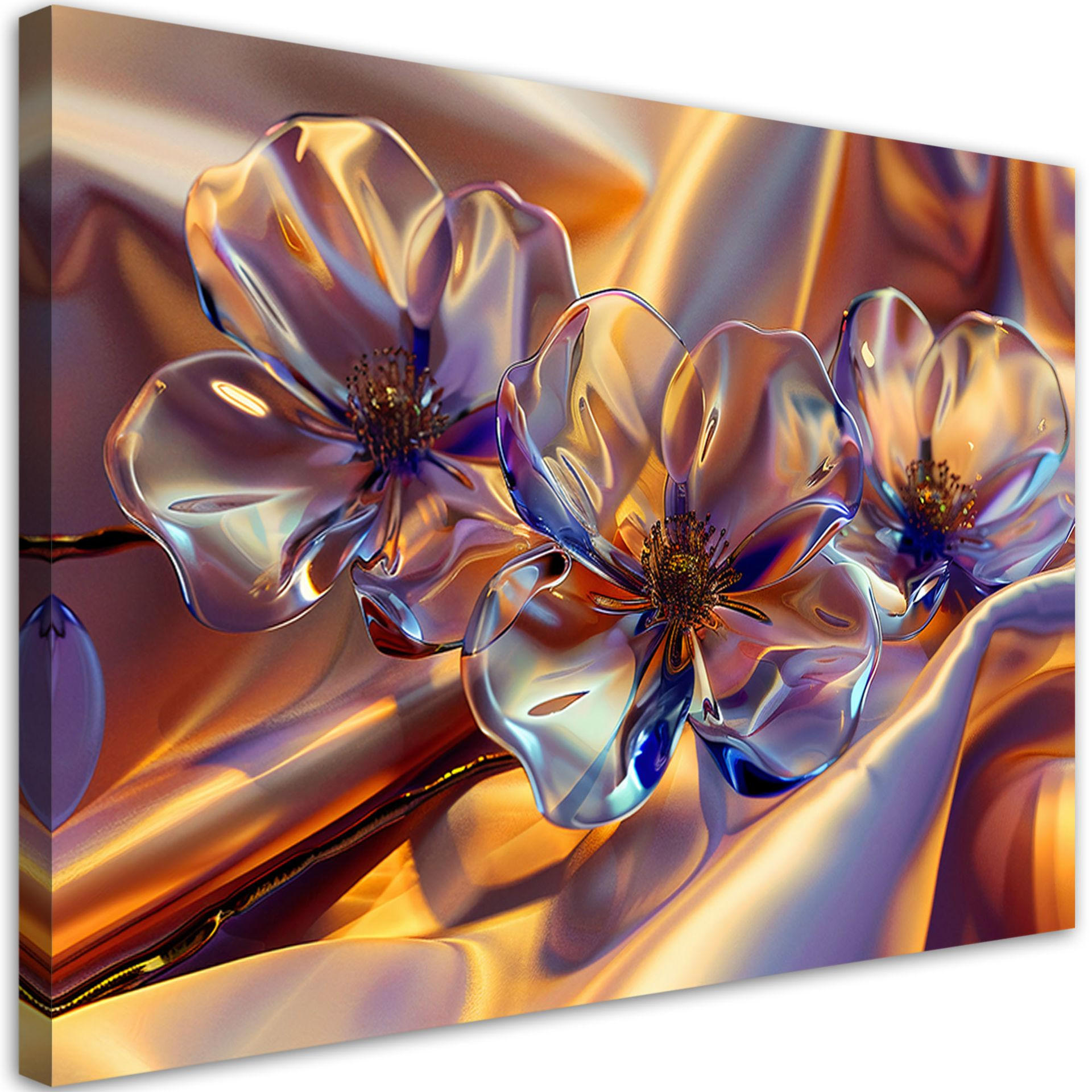 KUNSTDRUCK Gold 90/60 cm - Goldfarben, Textil (90/60cm) - KUNSTLOFT