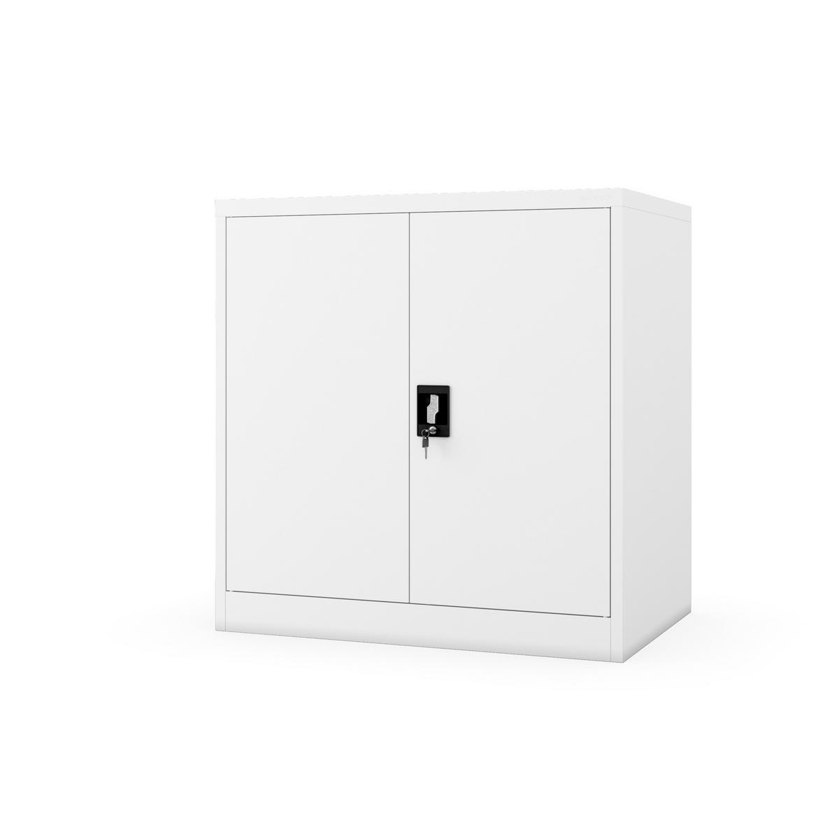METALLSCHRANK mit Schloss für Büro und Werkstatt BEATA D600 - Weiß, Metall (93/90/60cm) - Jan Nowak