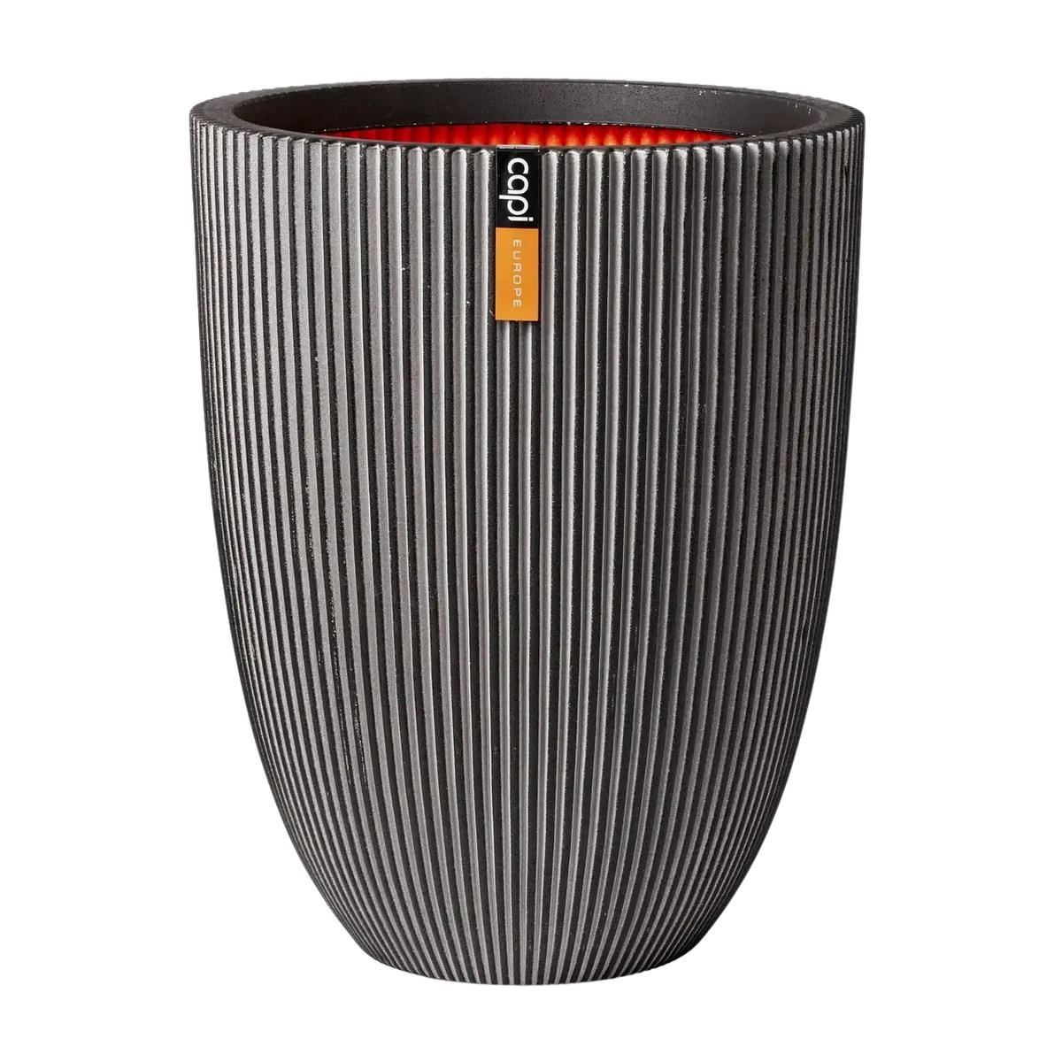 ÜBERTOPF elegant niedrig Groove anthrazit 34x46 cm - Anthrazit, Kunststoff (1/46/1cm) - aplanta