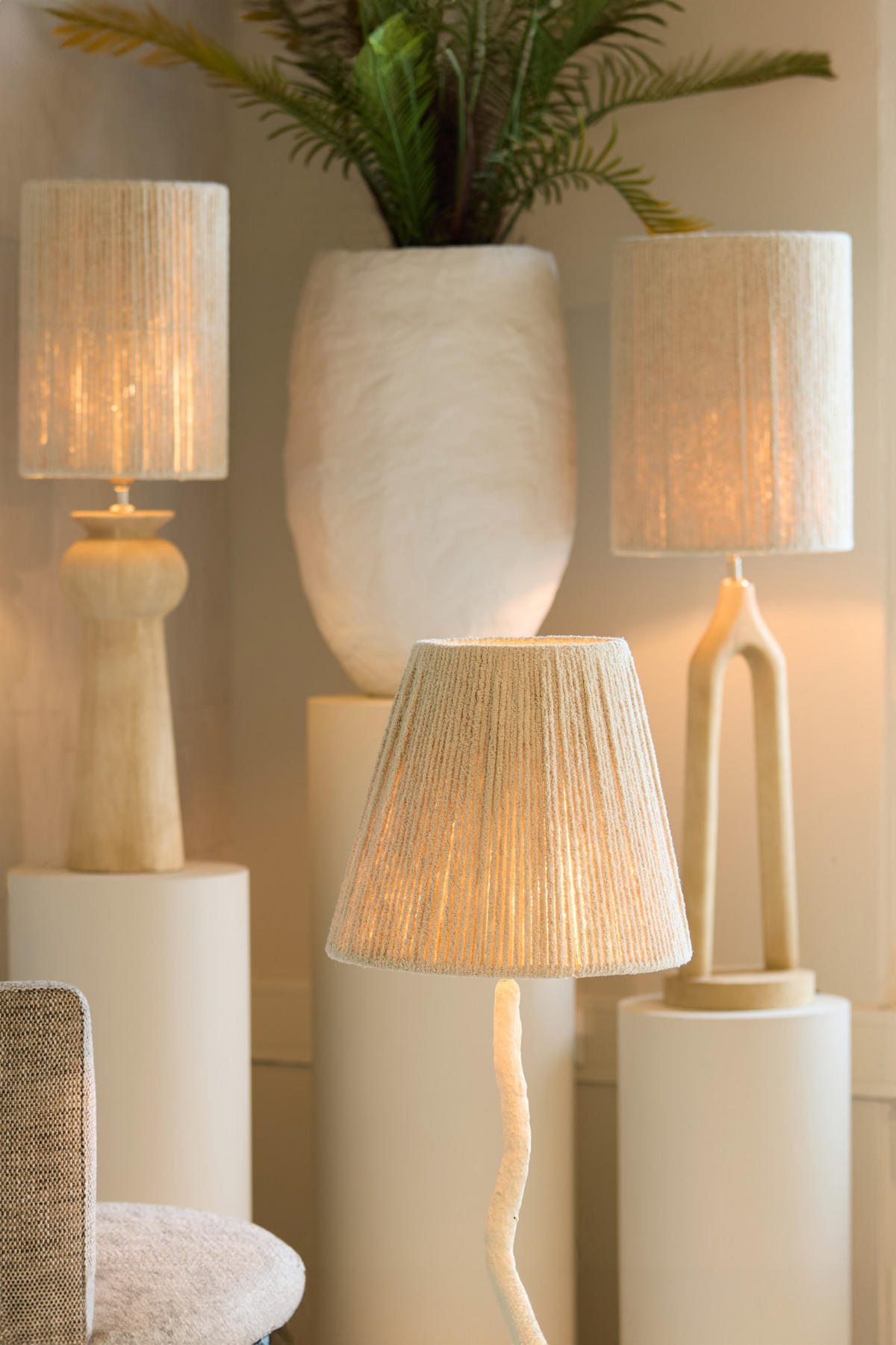 LAMPENFUSS Xitta Braun Ø20/55 cm - Braun, Holz (20/20/55cm) - Light & Living