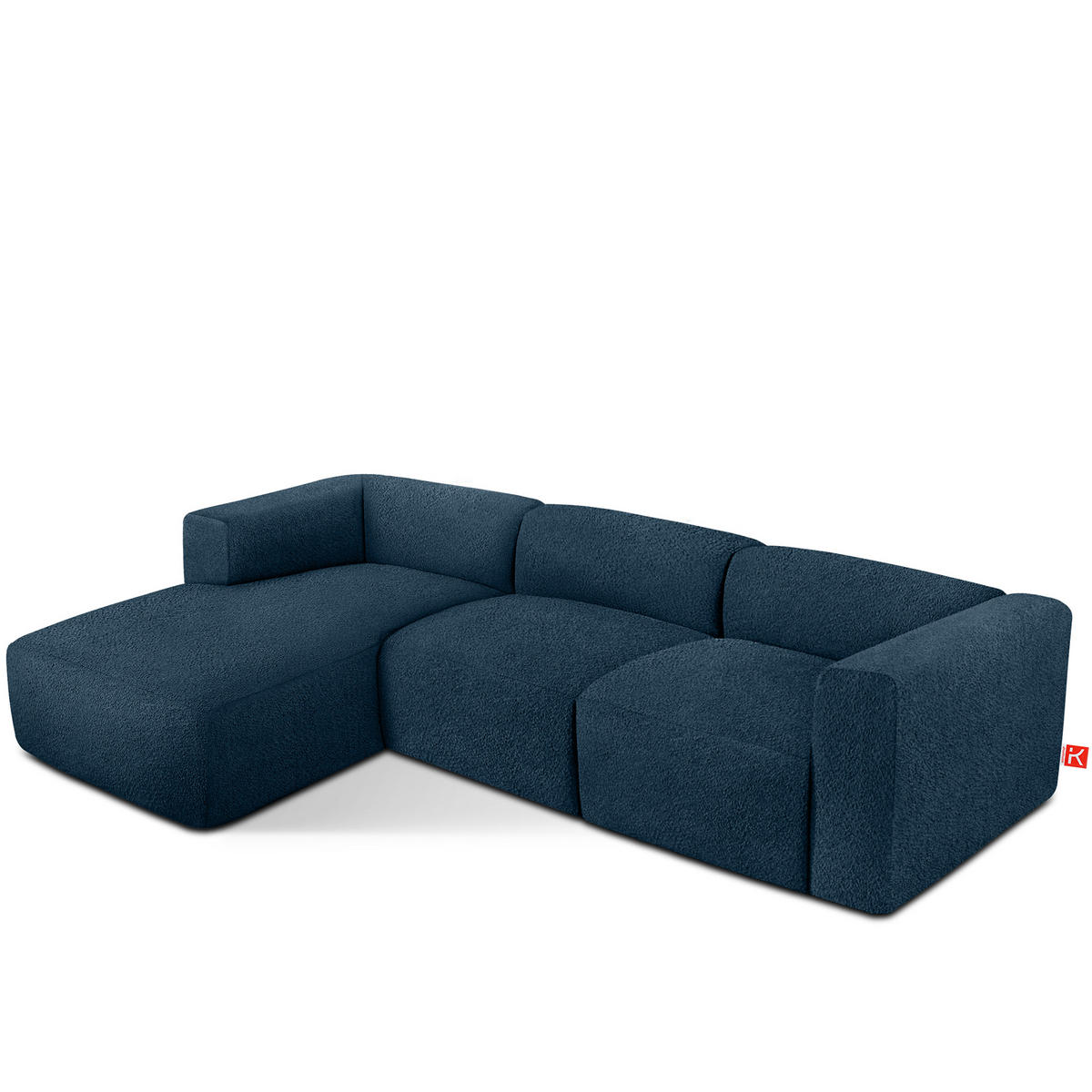 ECKSOFA LINKS BUFFO, Marineblau - Dunkelblau, Holz/Holzwerkstoff (285/176cm) - KONSIMO®