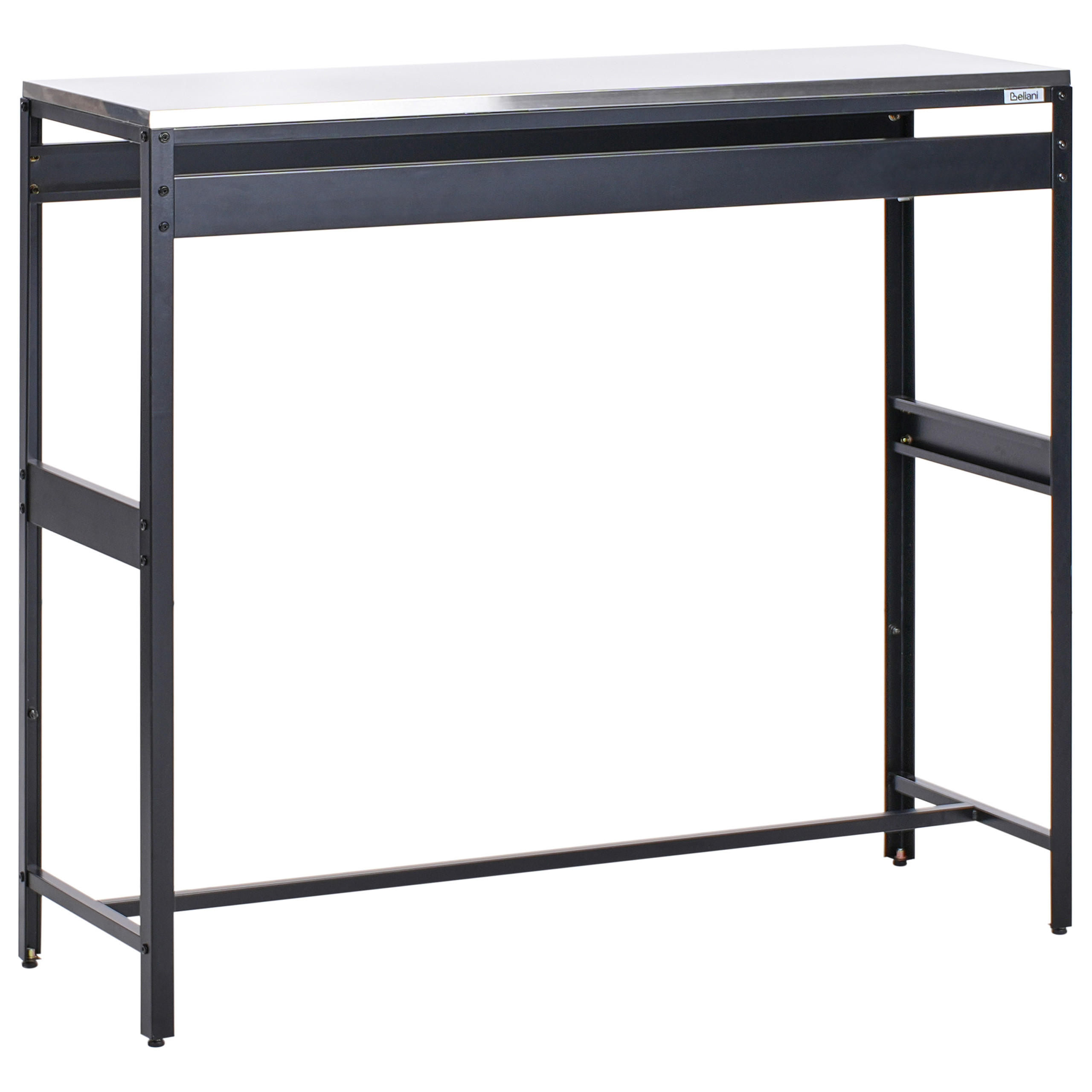 OUTDOOR-BARTISCH Schwarz Maenza - Schwarz, Metall (120/105/40cm) - Beliani