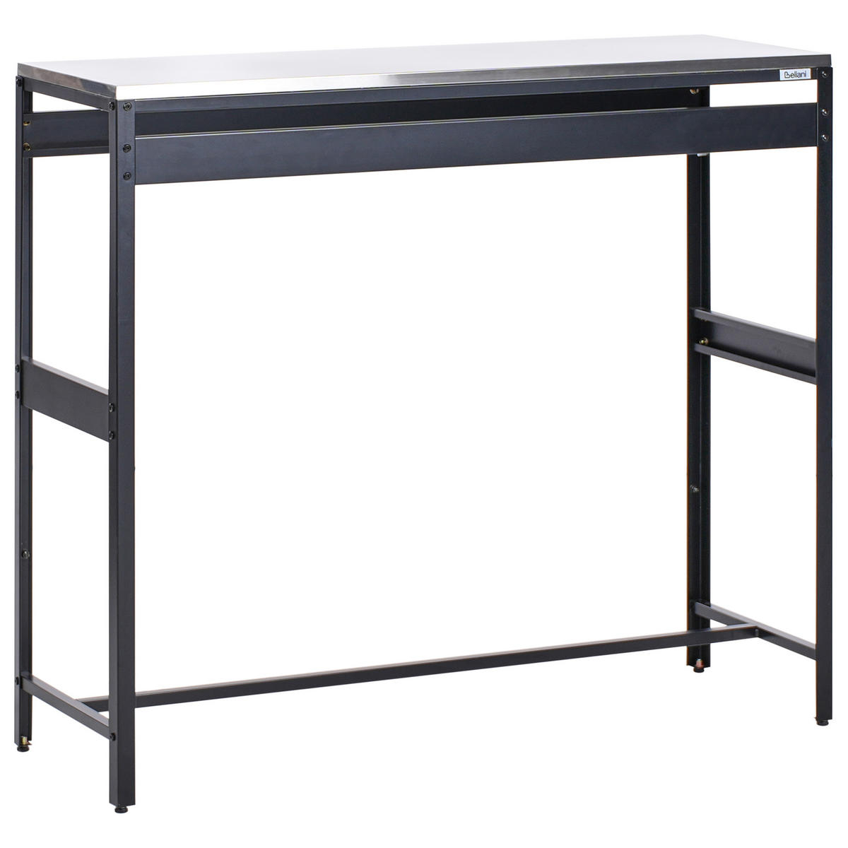 OUTDOOR-BARTISCH Schwarz Maenza - Schwarz, Metall (120/105/40cm) - Beliani