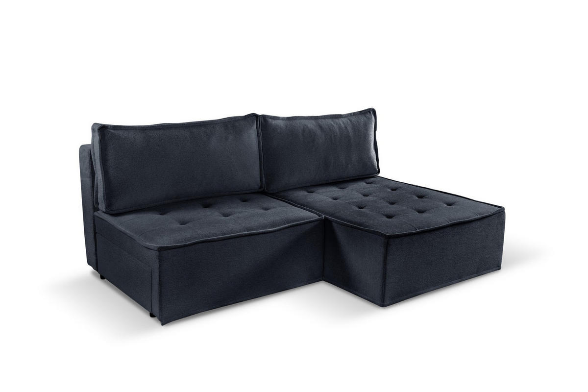 ECKSOFA Bohoo Mini Modernes Mit Schlaffunktion Graphit Rechts - Graphitfarben, Holz (200/140cm) - Kaiser Möbel