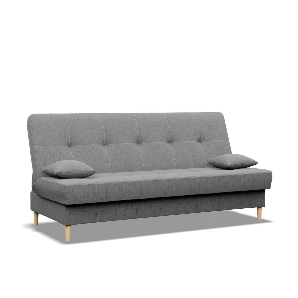 SOFA 3-SITZER MIT SCHLAFFUNKTION AVENTO Hellgrau - Hellgrau, Textil (93/96/200cm) - Mebligo