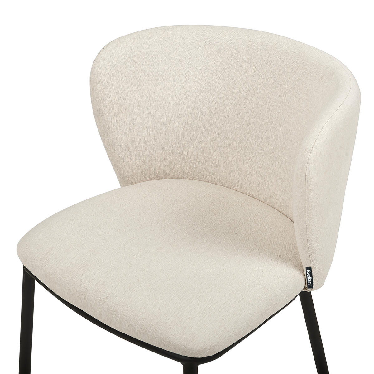 JÍDELNÍ ŽIDLE sada 2 ks čalounění Béžová Mina - béžová, kov/textil (48/75/52cm) - Beliani