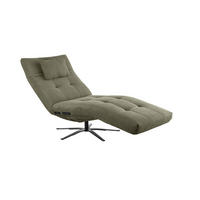 RELAXLIEGE LETICIA Grün Cord - Schwarz/Olivgrün, Textil/Metall (82/115/156cm) - KAWOLA