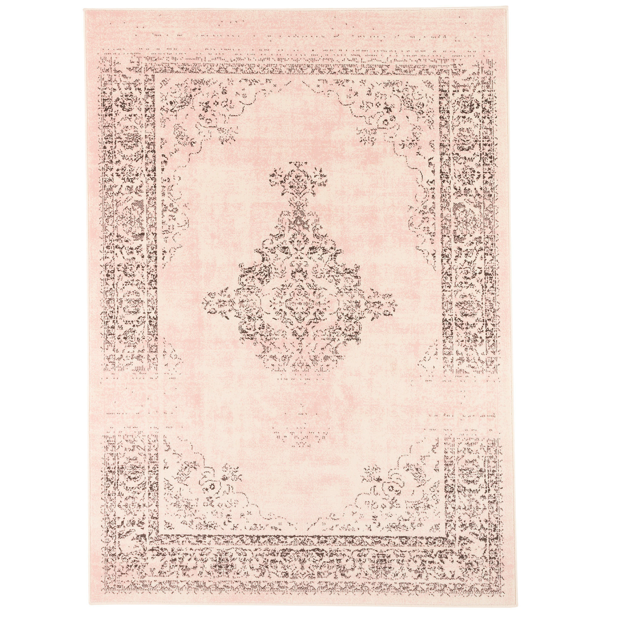 DESIGNER TEPPICH PASSION VINTAGE BORDÜRE - Beige/Rosa, Textil (80/150cm) - Pergamon