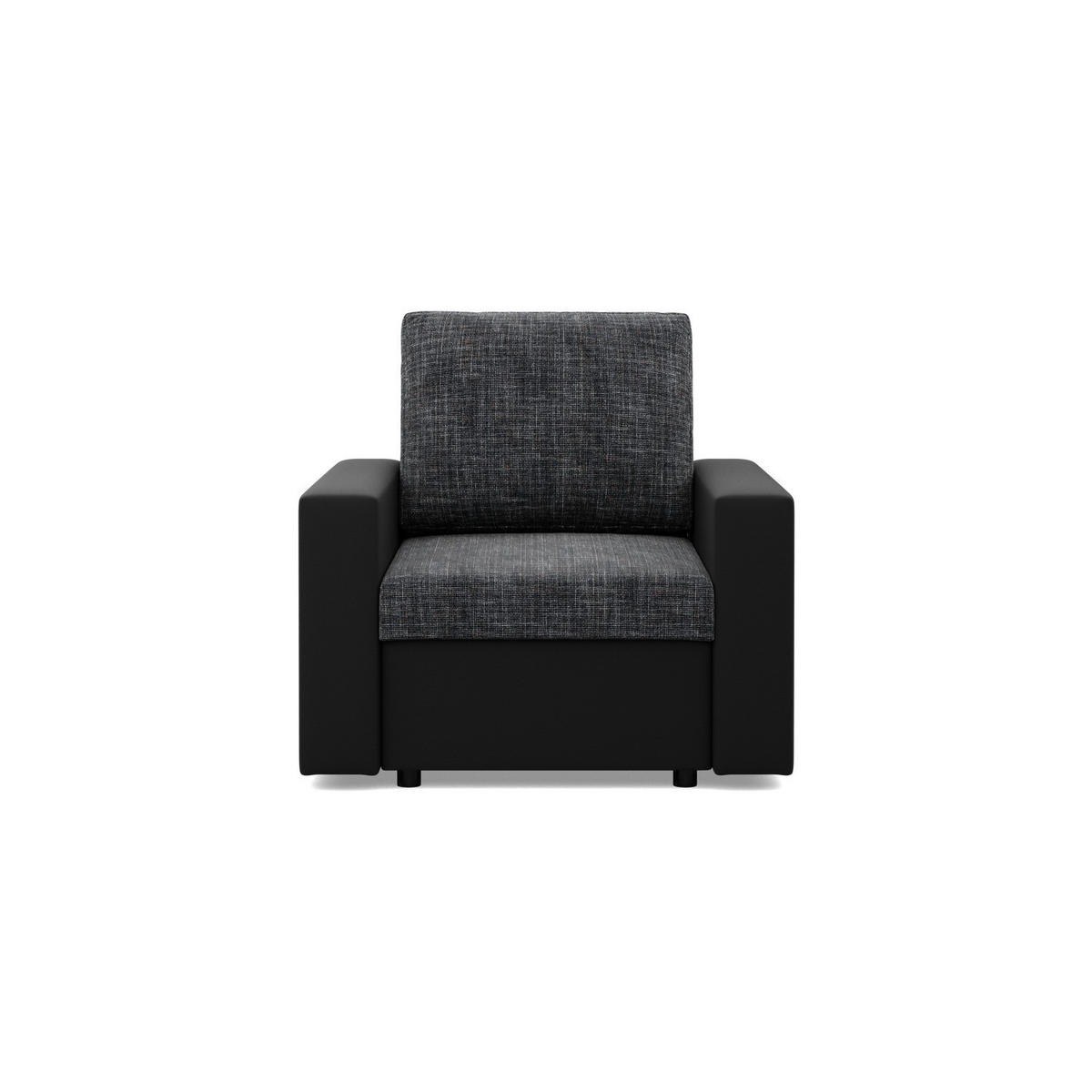 LOUNGESESSEL LUNA, BONELL, Schwarz + Schwarz - Schwarz, Textil (83/92/92cm)