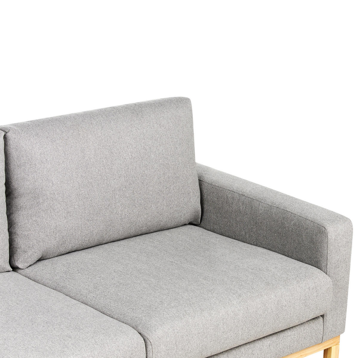 2-SITZER-SOFA grau/hellbraun Siggard - Hellbraun/Grau, Textil (184/84/92cm) - Beliani