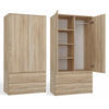 KLEIDERSCHRANK SS-90 EICHE SONOMA - Sonoma Eiche, Holzwerkstoff (90/180/50cm) - CDF