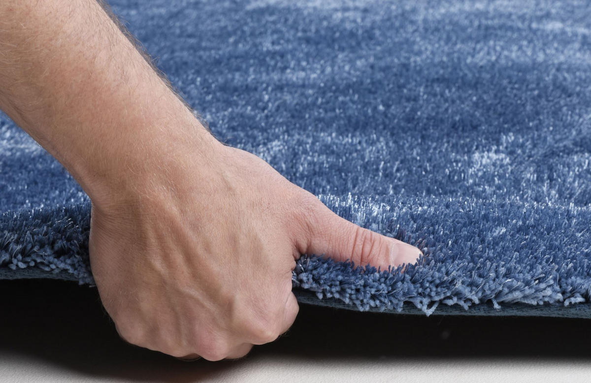 HOCHFLORTEPPICH Alessia 80x150 cm - Blau, Textil (80/150cm) - Gino Falcone