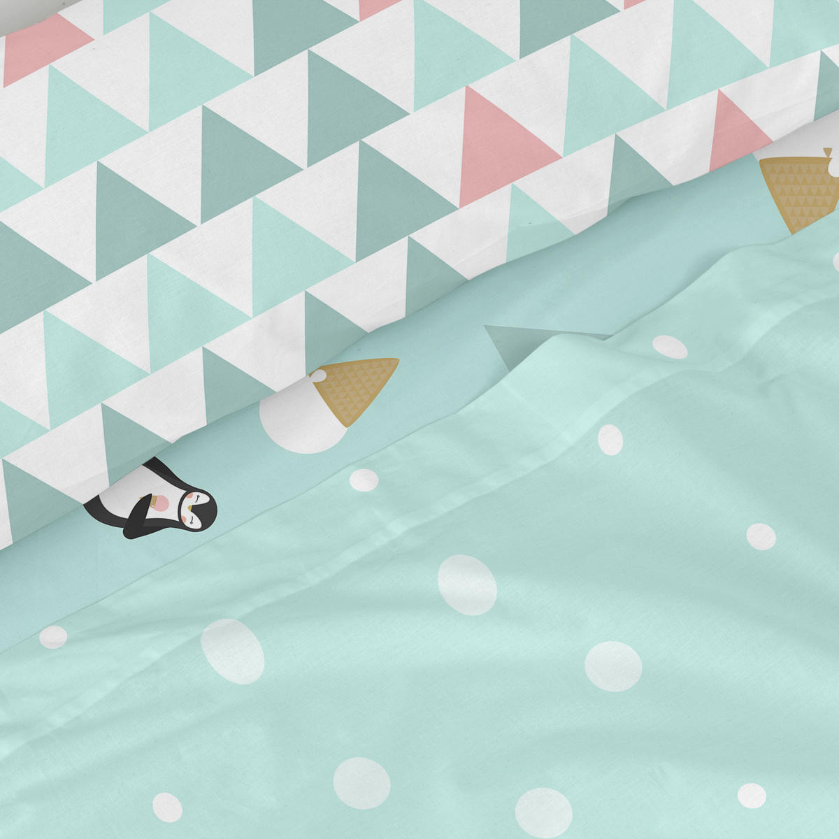 BETTWÄSCHE 2er-Set teiliges skymo day 180x270 cm mehrfarbig - Multicolor, Textil (180/270cm) - Happy Friday