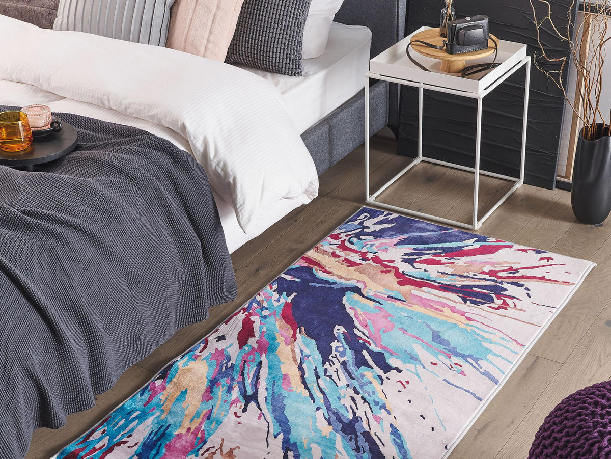 KURZFLOR-TEPPICH Karabuk 150/80 cm - Multicolor, Kunststoff (80/150cm) - Beliani