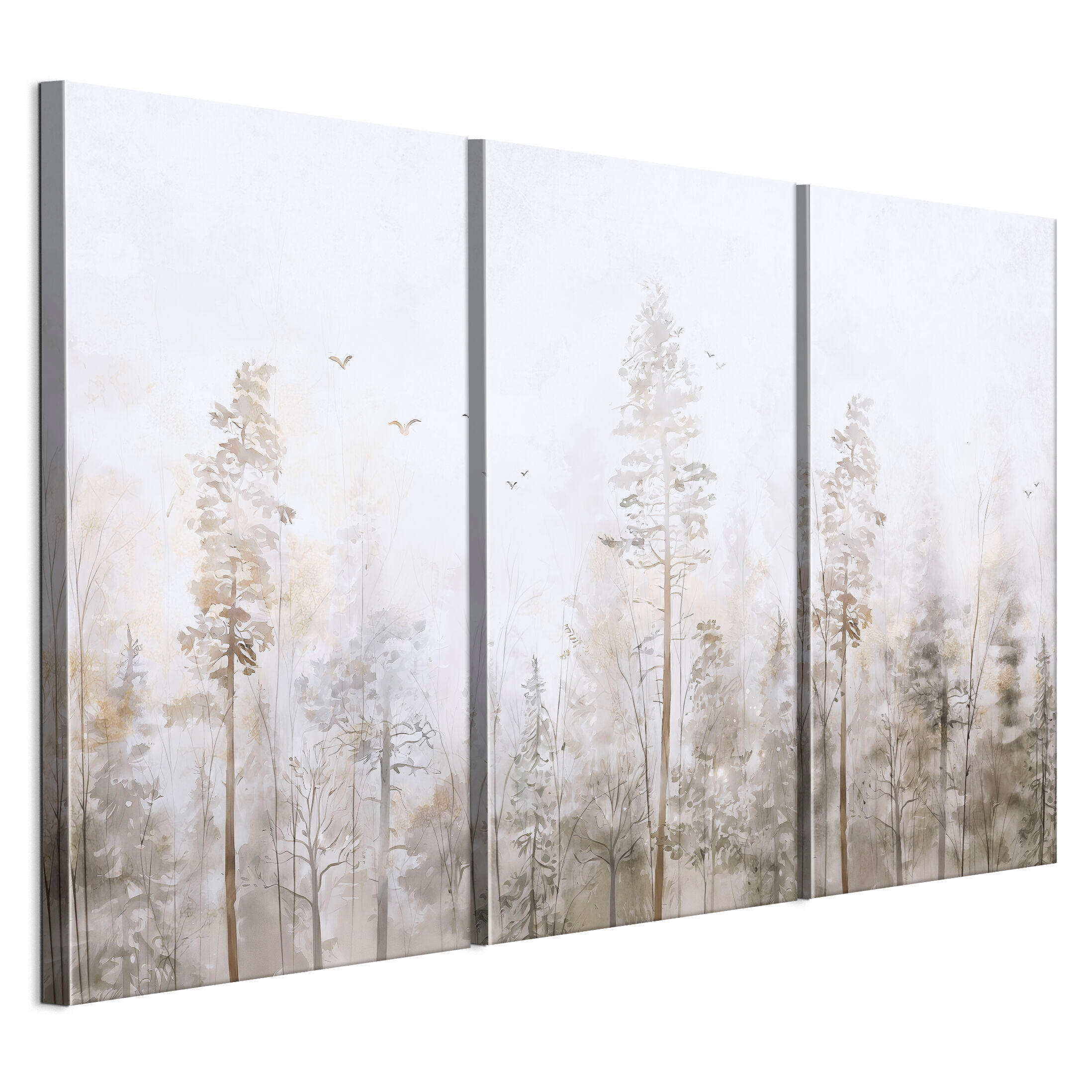 LEINWANDBILD Wald 3-tlg. 120x80 cm - Multicolor, Holz (120/80cm) - LUMASOUL