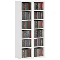 CD-REGAL Weiß 2er-Set 21/22,5/88,5 cm - Weiß, Holzwerkstoff (22.5/88.5/21cm) - PANGIVO