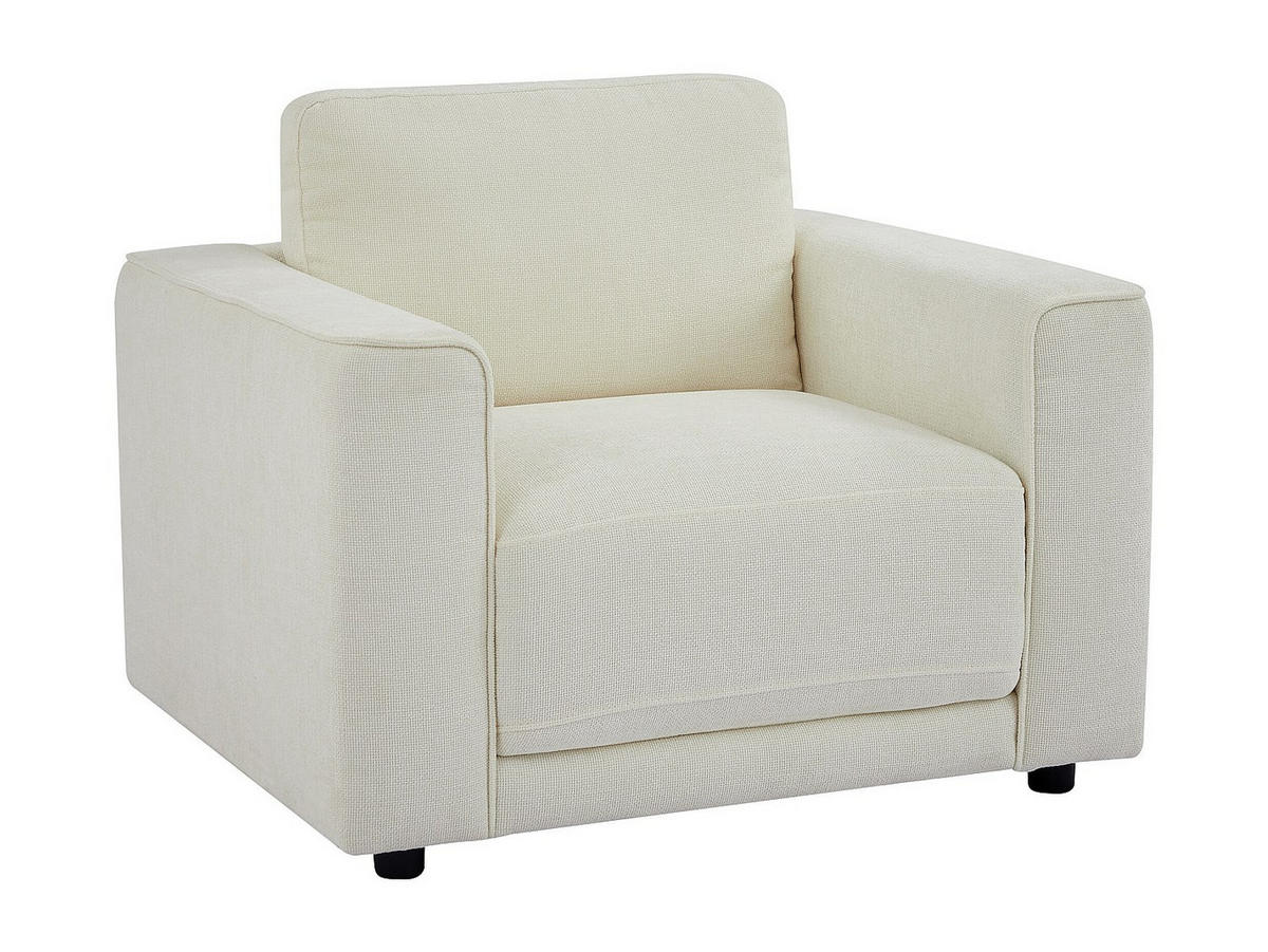 SESSEL mit gerader Rückenlehne - 1 Person - stoff - gebrochenes weiß Netuso - Weiß, Textil (101/82/89cm) - Vente-Unique