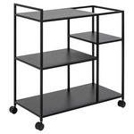 SERVIERWAGEN in Schwarz  - Schwarz, Design, Metall (78/40/85cm) - Ambia Home