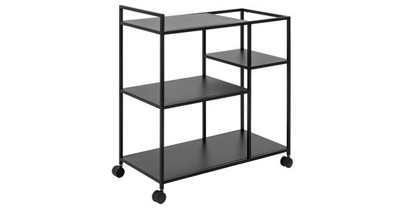 SERVIERWAGEN in Schwarz - Schwarz, Design, Metall (78/40/85cm) - Ambia Home