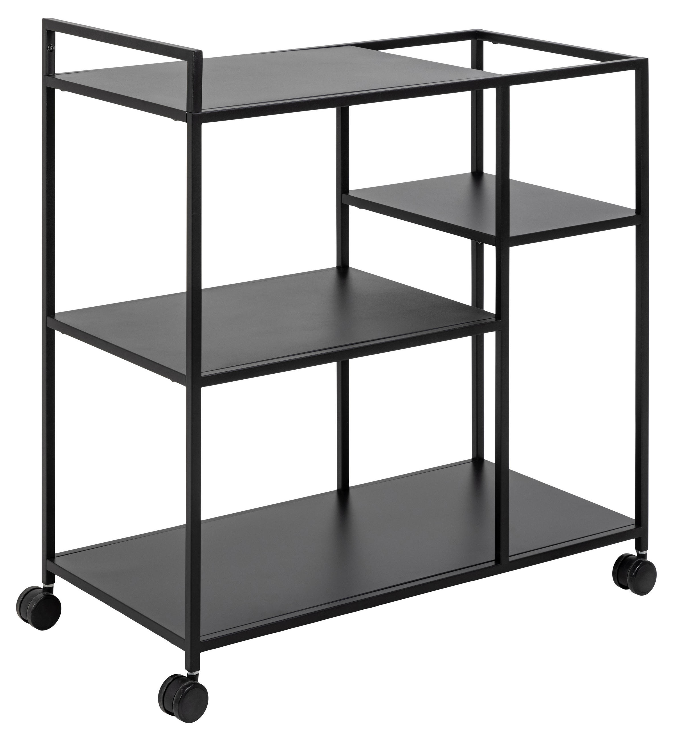 SERVIERWAGEN in Schwarz  - Schwarz, Design, Metall (78/40/85cm) - Ambia Home