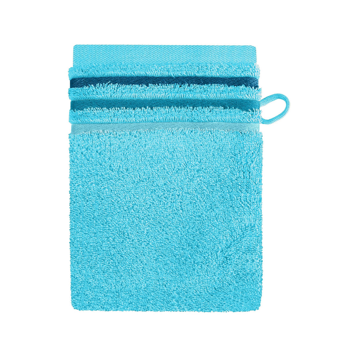WASCHHANDSCHUHSET Skyline Color - 5-teilig - 16 x 22 cm - Türkis - Türkis, Textil (16/22cm) - SCHIESSER