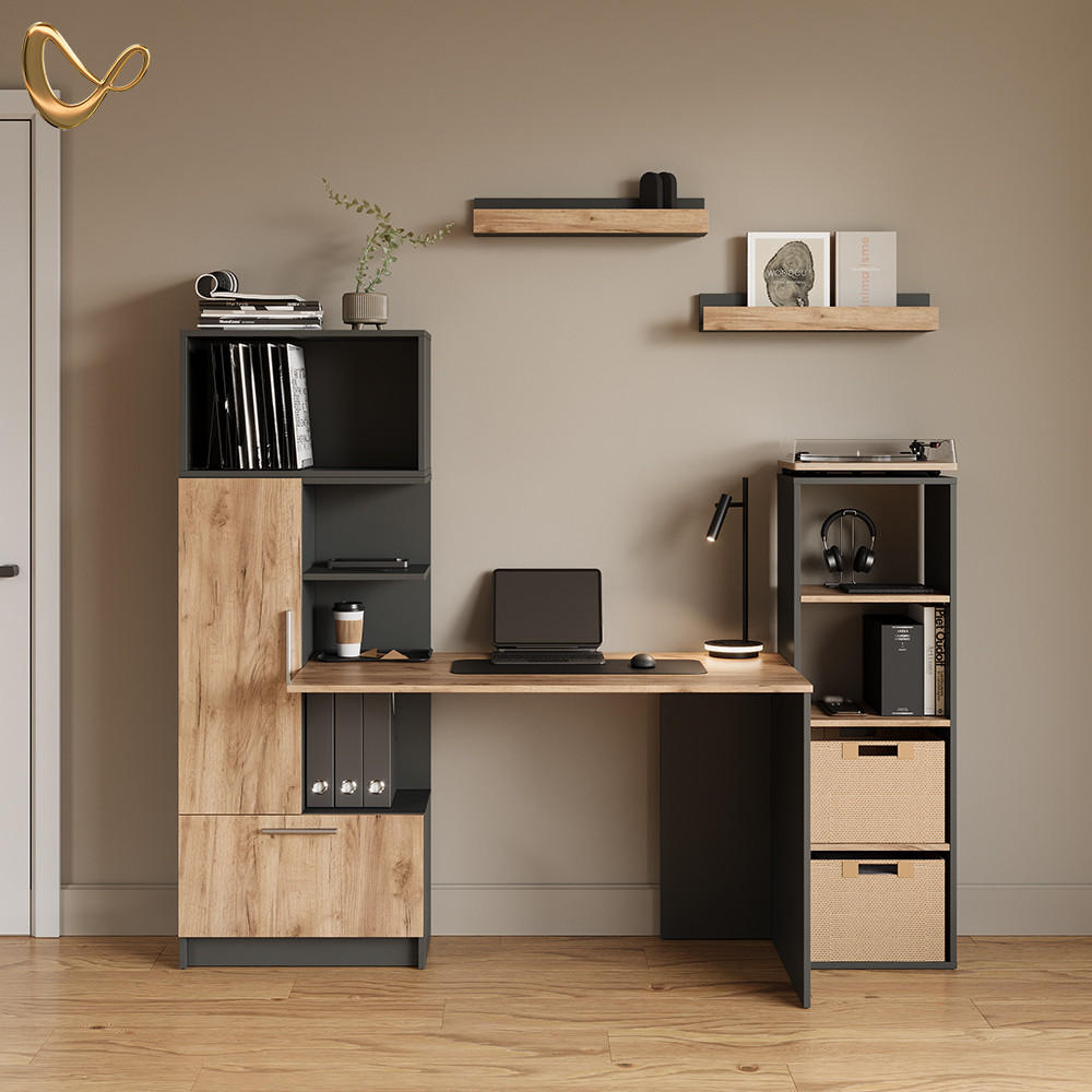 WANDREGAL Lorena Anthrazit 60 x 36 cm - Anthrazit, Holzwerkstoff (60/36/30cm) - Livinity®