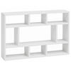 WANDREGAL MAGRA Spanplatte 9 Fächer Modern, Weiß 75x16x51 cm - Weiß, Holz (75/51/16cm) - KADIMA DESIGN