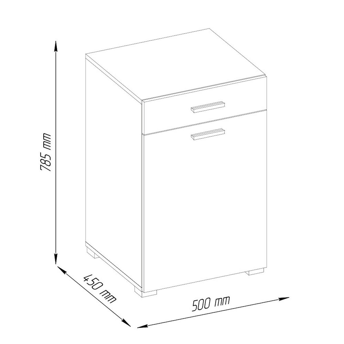 SKŘÍŇKA DO KOUPELNY Matteo Bílá - bílá, kompozitní dřevo (50/78.5/45cm) - Vicco
