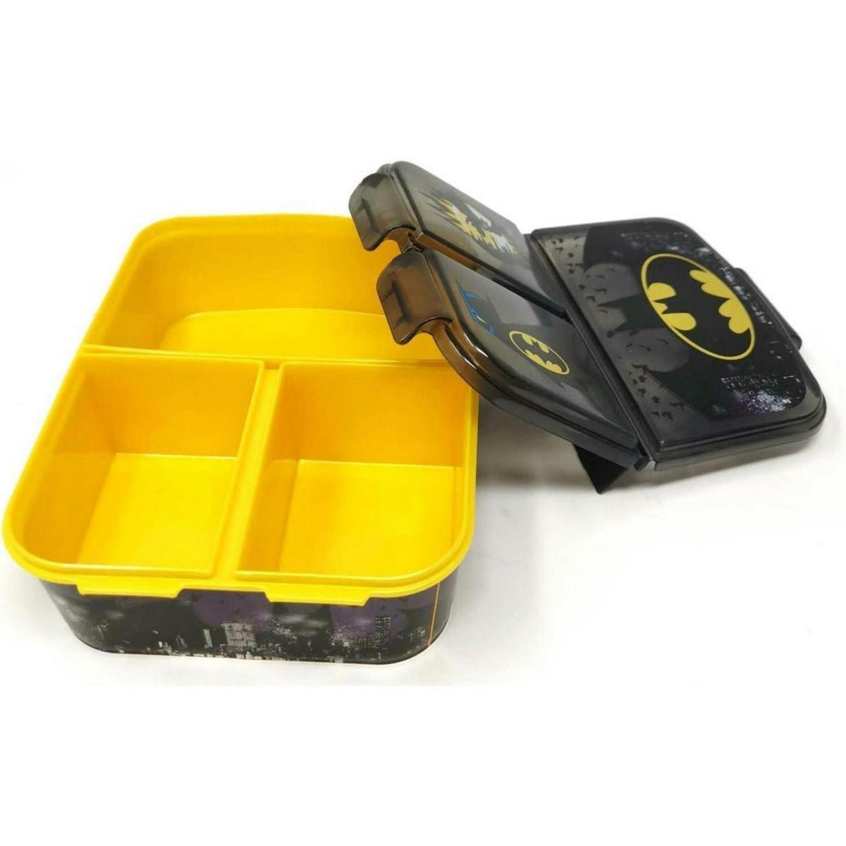 BROTDOSE mit Fächern Batman 18 cm - Multicolor, Kunststoff (14/7/18cm)
