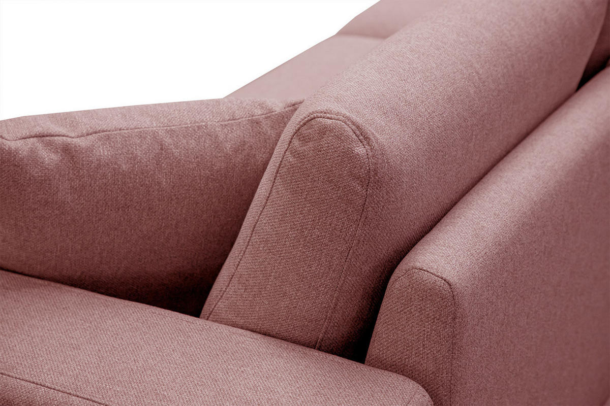 SOFA MEDIOLANE 2,5-Sitzer, hellrot - Hellrot, Holzwerkstoff/Textil (203/87/96cm) - Courtois Laville