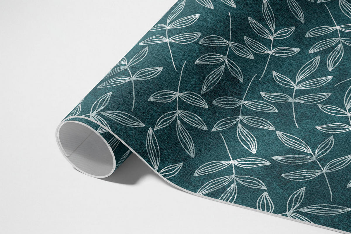 TEPPICH 150x225 cm Minimalistische Zweige Boho - Salbeigrün, Kunststoff (150/225cm) - Wallfluent