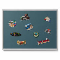 MAGNETTAFEL 70x50 cm Silberner Rahmen Dunkles Petrol - Petrol, Metall (70/50/0.4cm) - TULUP