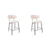 BARHOCKER Zack Weiß 53/57/95 cm 2er-Set - Weiß, Metall (57/95/53cm) - LABEL51