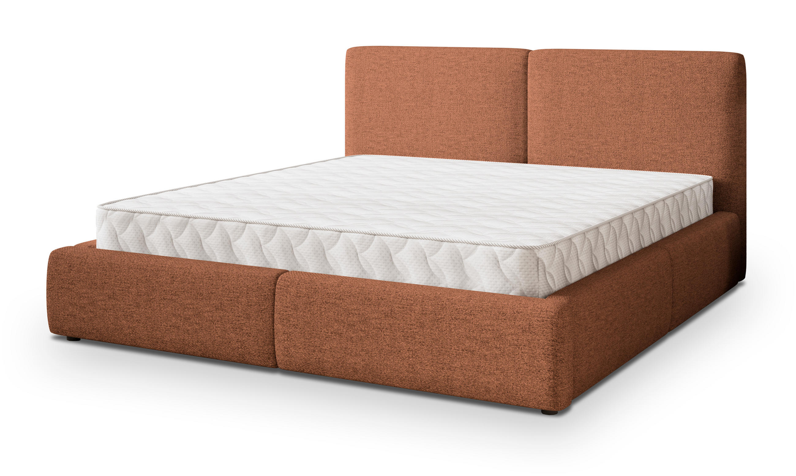 POLSTERBETT FELURO 140x200 cm mit Bettkästen - Kupferfarben - Kupferfarben, Holz (140/200cm) - MASSENO