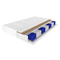 TASCHENFEDERKERNMATRATZE 7 Zonen + KOKOS 160/200 Weiß H4 - Weiß, Textil (160/200cm) - Deine Möbel 24