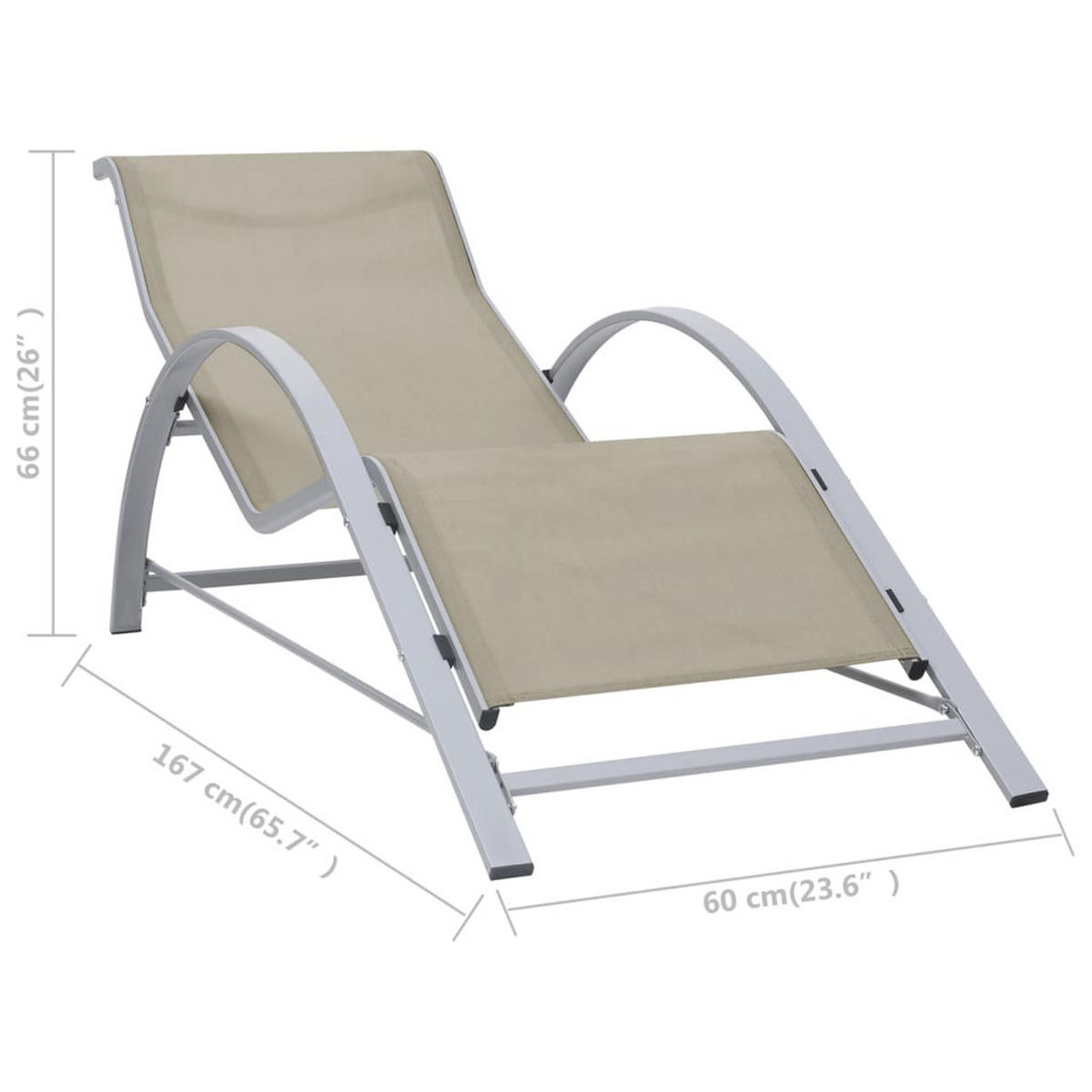 DELETE - Creme, Textil (60/66/167cm) - vidaXL