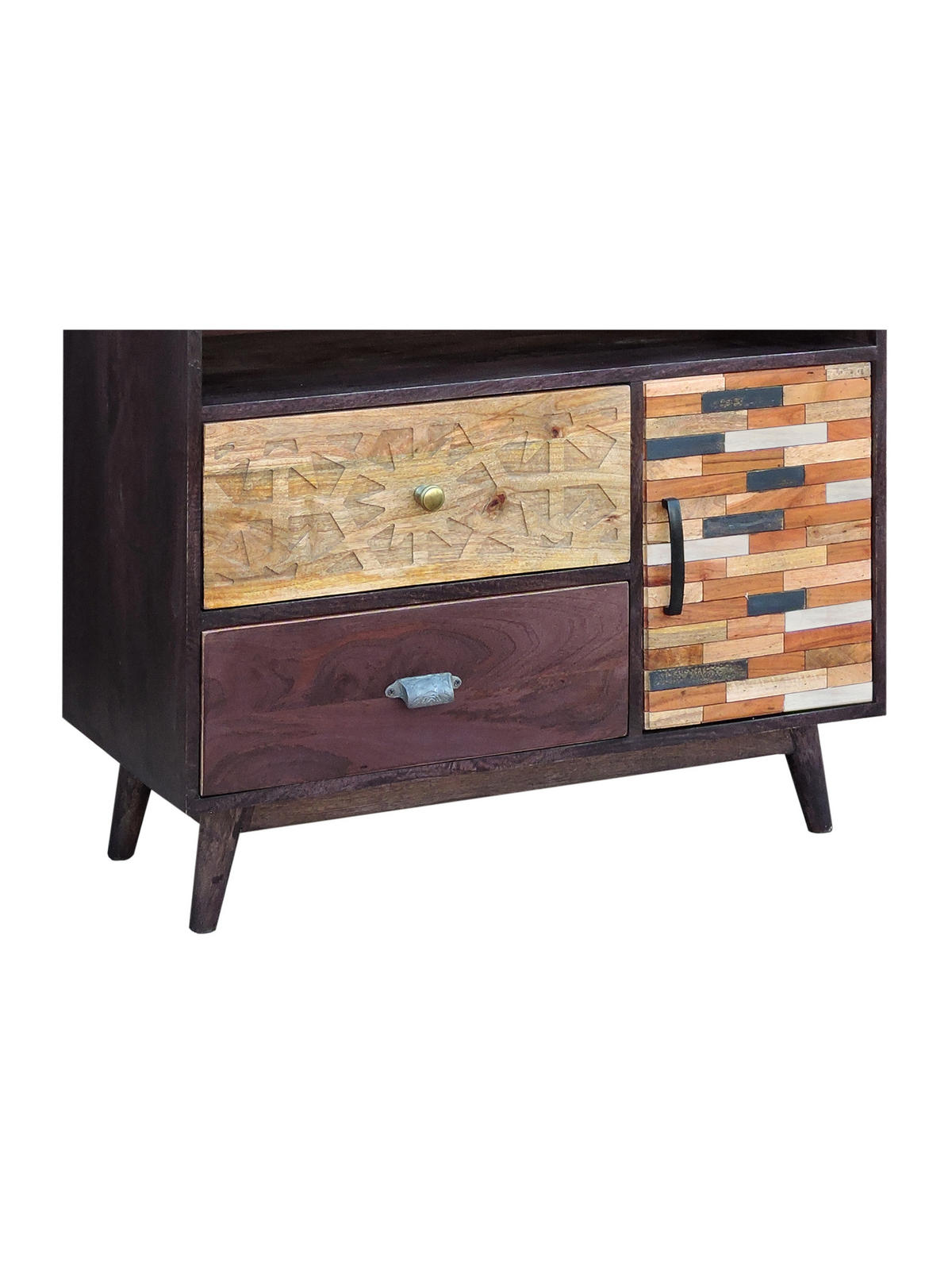 WOHNZIMMERREGAL Arvid Holz Mehrfarbig 183x80x40cm - Multicolor, Holz (80/183/40cm) - DELUKE