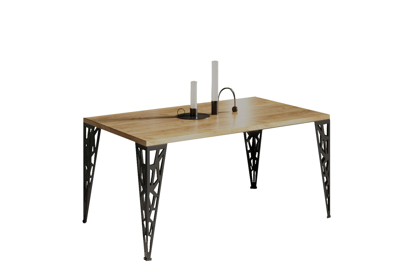Endo-Moebel Couchtisch Eiche Bianco 60x51x100 cm