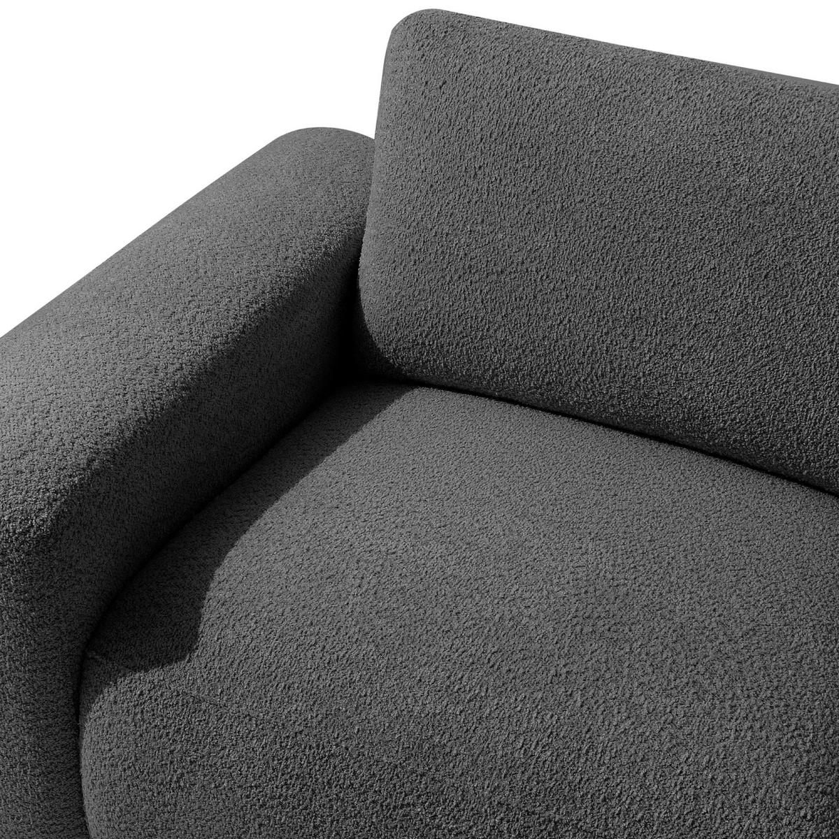 5-SITZER ECKSOFA ZUCCO Boucle links, Graphit - Graphitfarben, Textil (430/84/105cm) - KONSIMO®