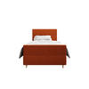 BOXBETT FLO PLUS 120x200 Itaka 01, mit Matratze H3 und Topper, Braun - Braun, Holz/Textil (120/200cm) - Bedante