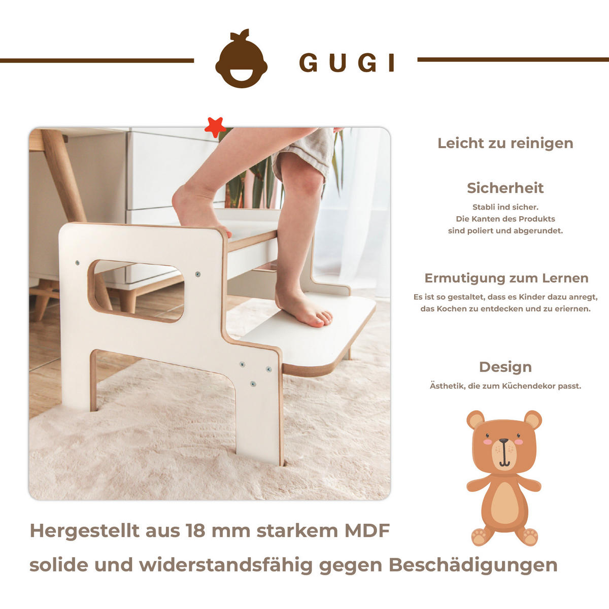 LERNTURM 48/40/48 - Weiß, Holzwerkstoff (48/40/48cm) - RAUMHIRSCH FURNITURE