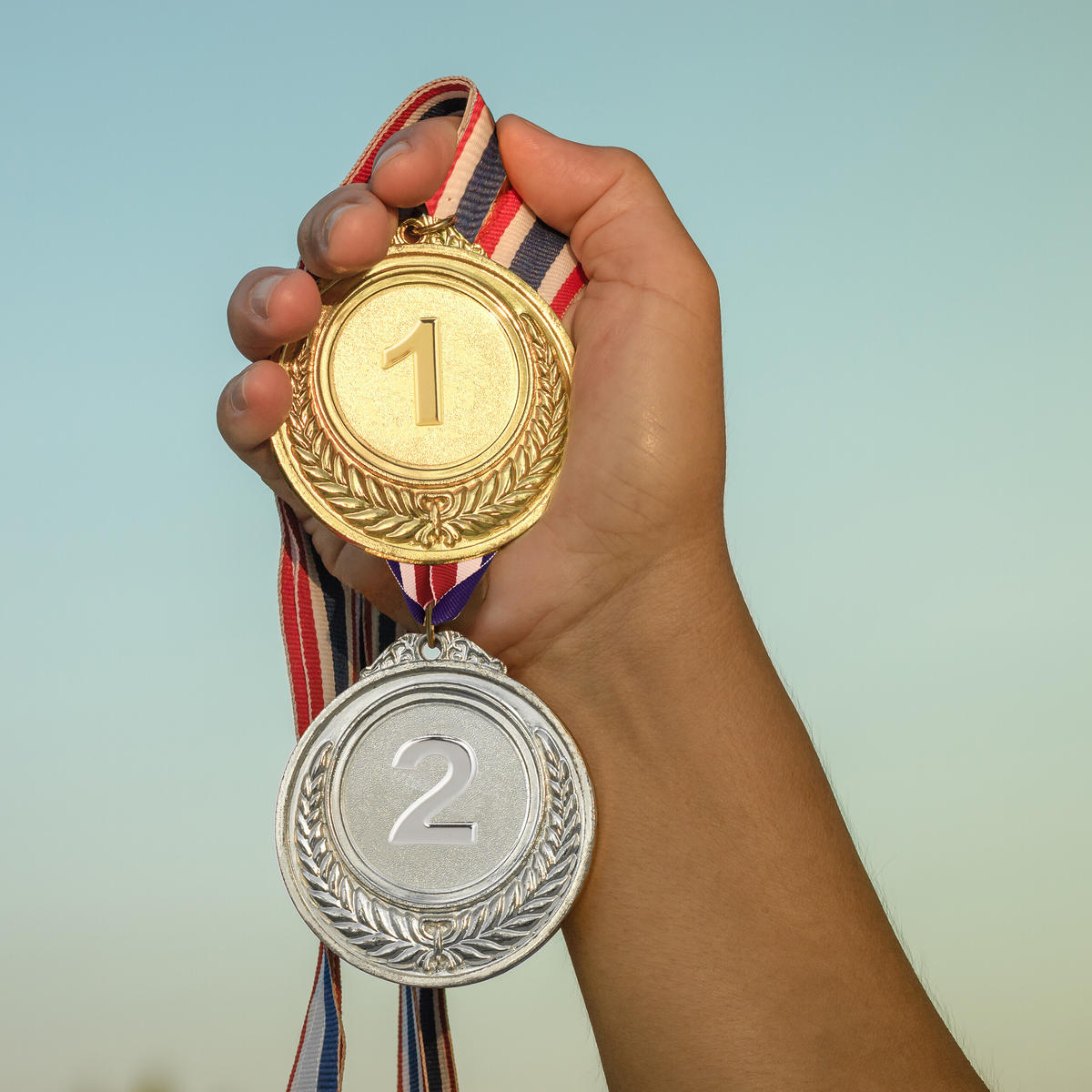 12XMEDAILE - různobarevná, kov/textil (5/1cm) - Relaxdays