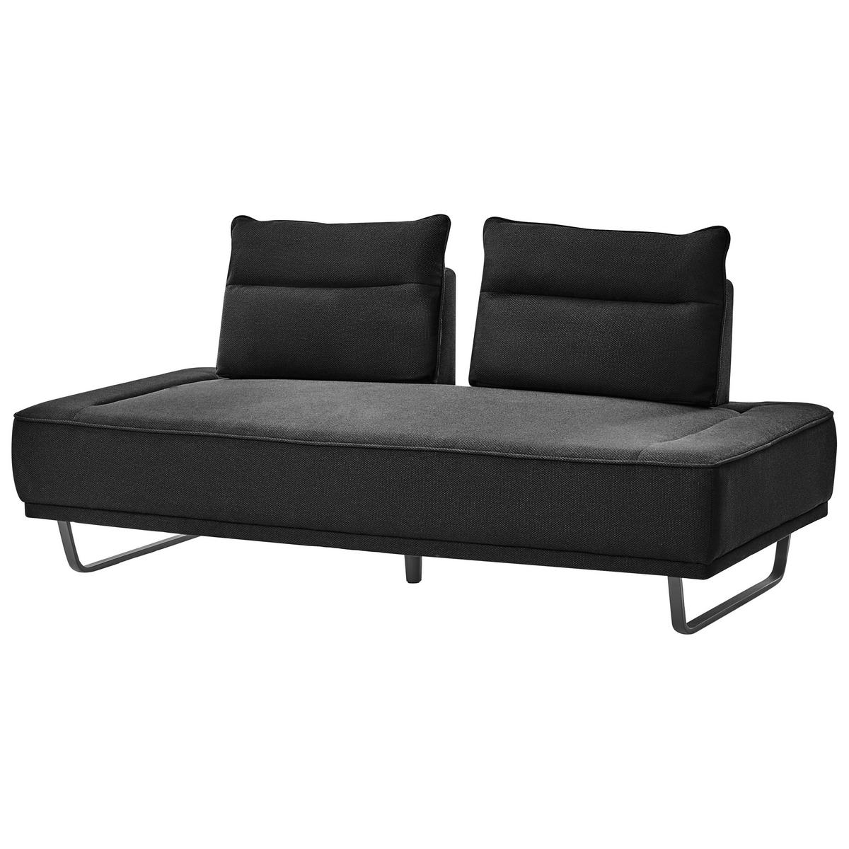 3-SITZER-SOFA Stoff Schwarz Faxen - Schwarz, Textil (184/86/90cm) - Beliani