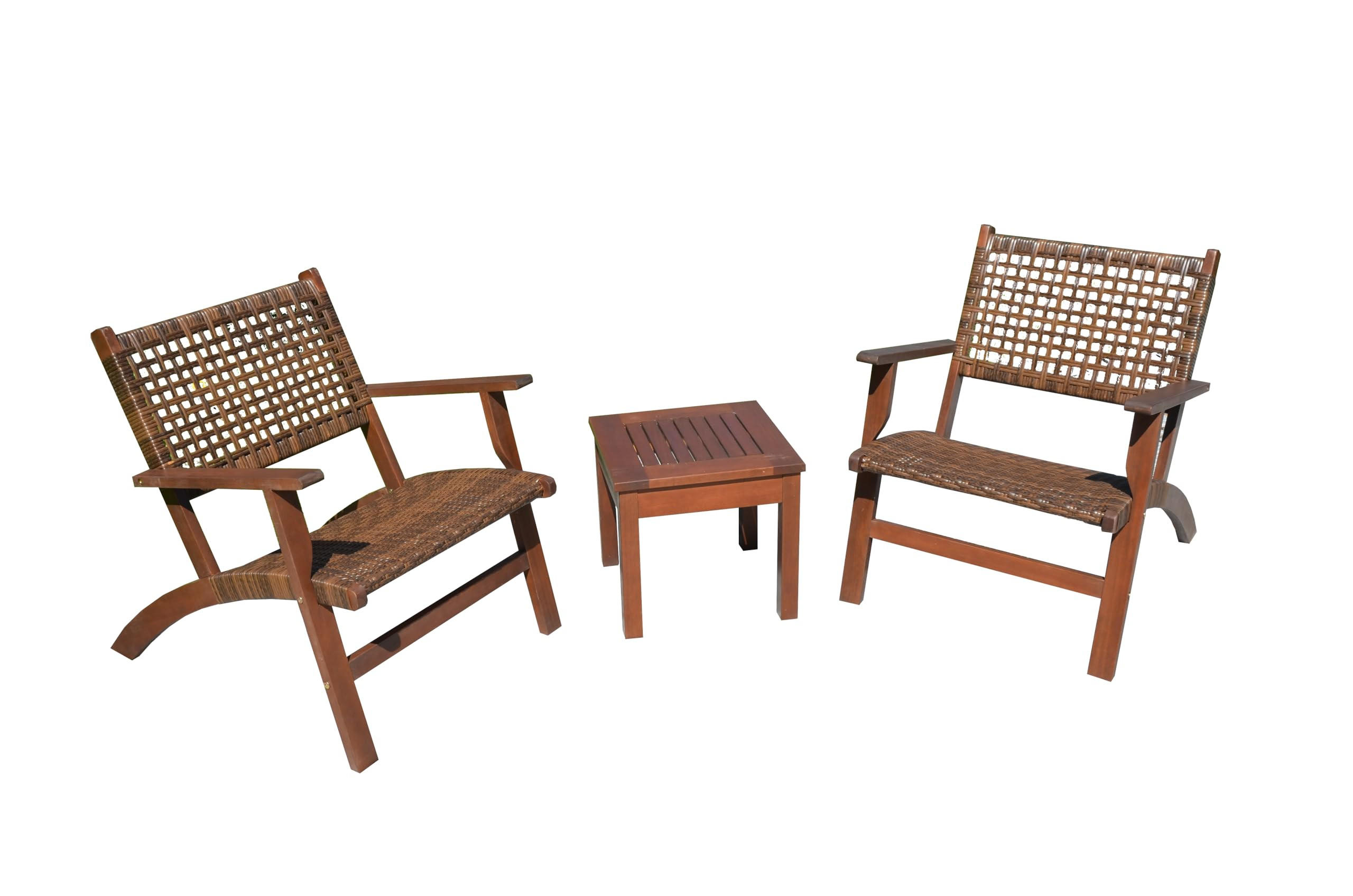 BALKONMÖBEL-SET Amira Dunkelbraun Gartenmöbel-Set - Dunkelbraun, Holz - DELUKE