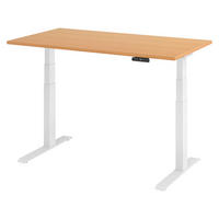 SCHREIBTISCH elektrisch XDKB 80/140/74 cm in Buchefarben/Weiß - Buchefarben/Weiß, Holzwerkstoff (80/140/74cm) - bümö