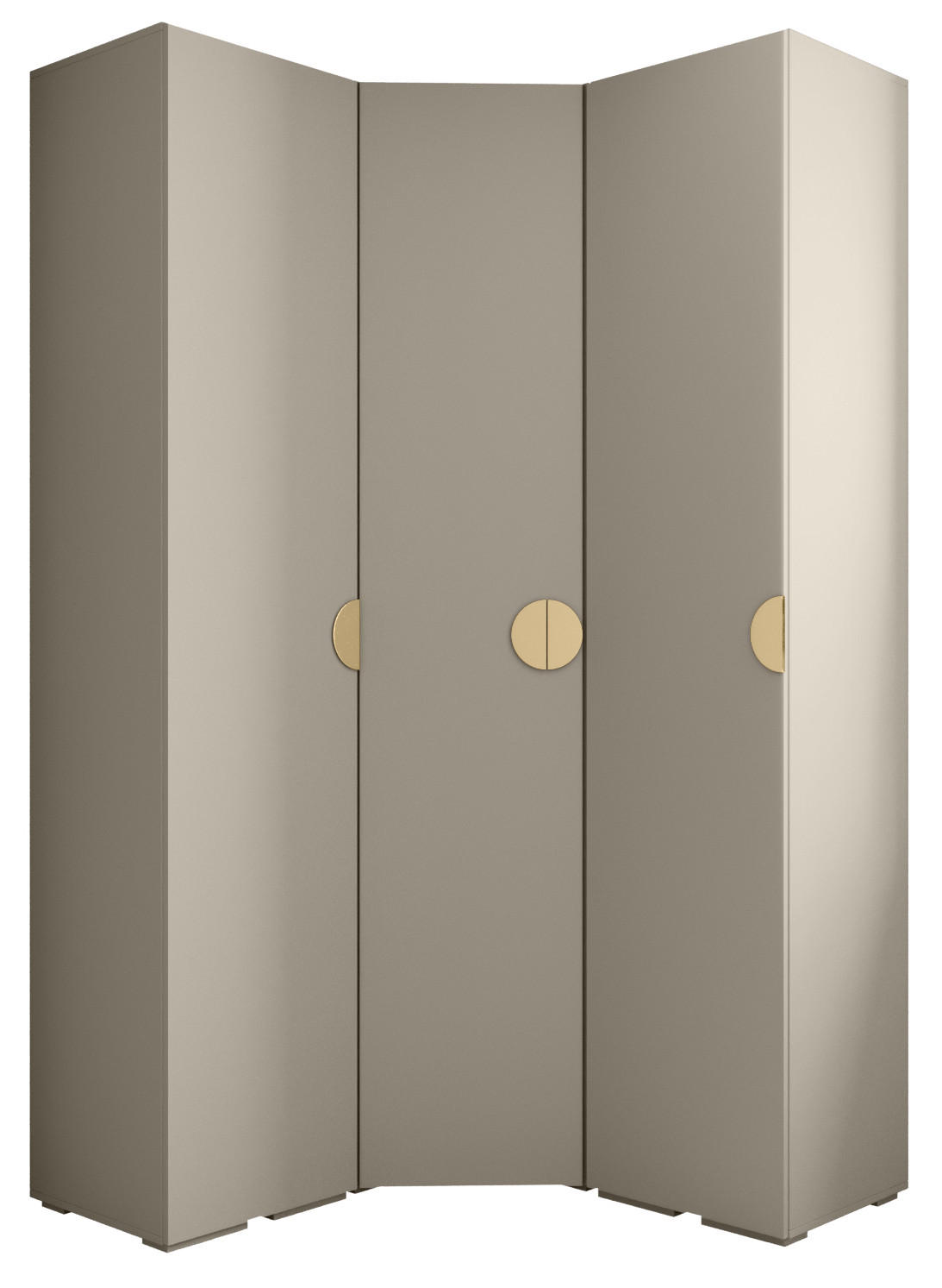 Abiks Möbel Garderoben-Set Kaschmir, Gold 131.7x236.7x47 cm